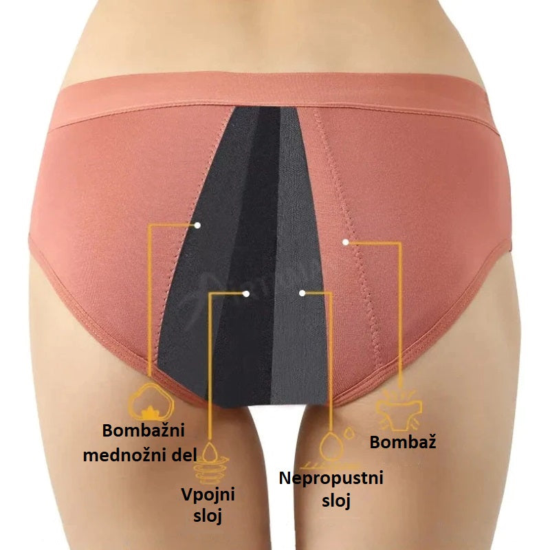 Menstrualne hlačke TEMNO ROZA