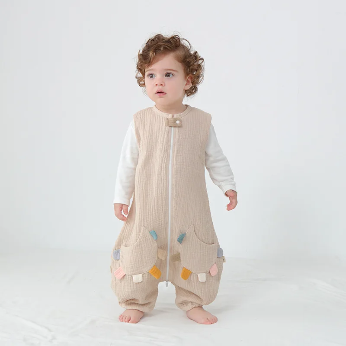 Muslin otroška spalna vreča z nogicami – 0.5 tog